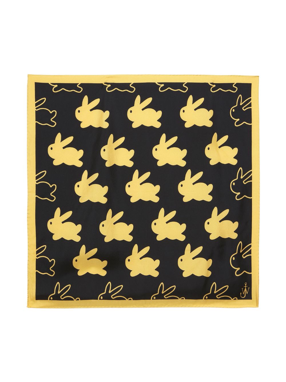 Bunny-print silk scarf