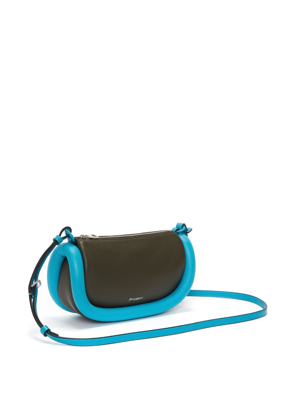 Shop Jw Anderson Bumper-12 Leather Crossbody Bag In Green