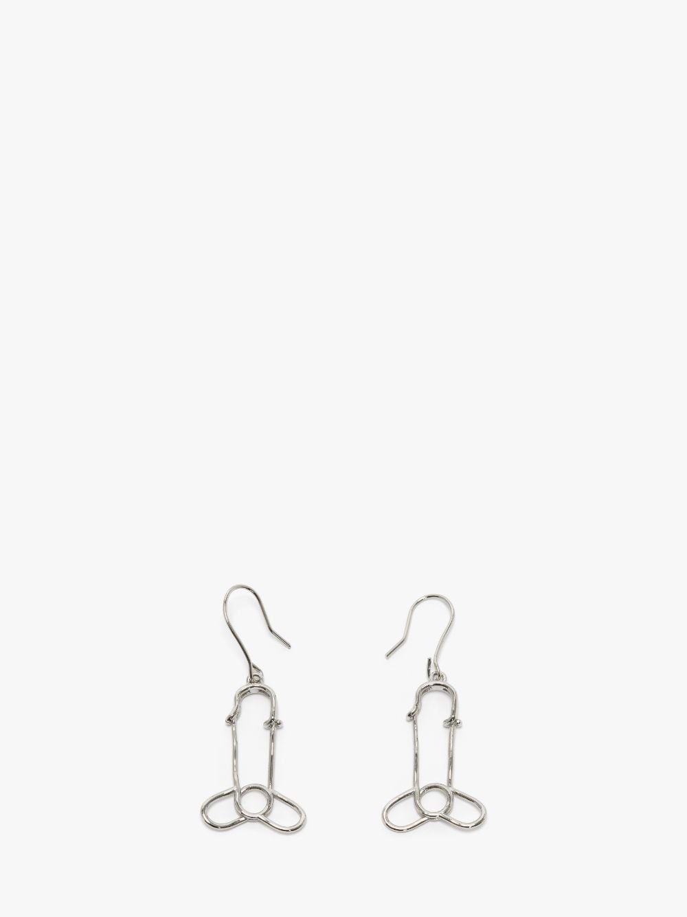 Shop Jw Anderson Penis Pin Drop Earrings In Silver