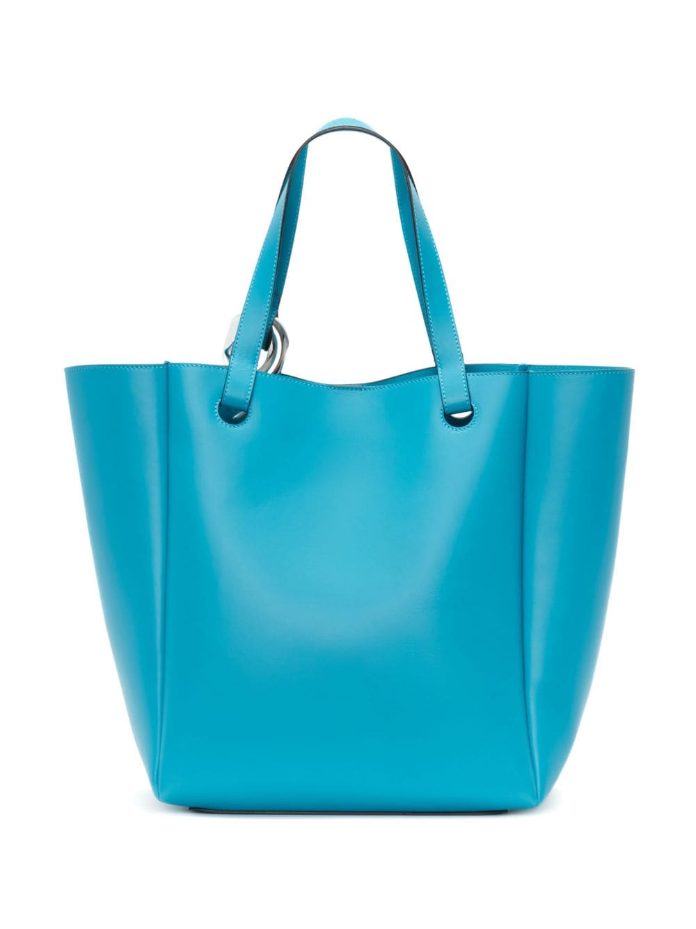 Shop Jw Anderson Chain Cabas Leather Tote In Blue