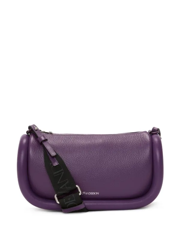 Purple leather deals messenger bag