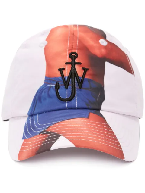 JW Anderson logo-embroidered graphic-print cap
