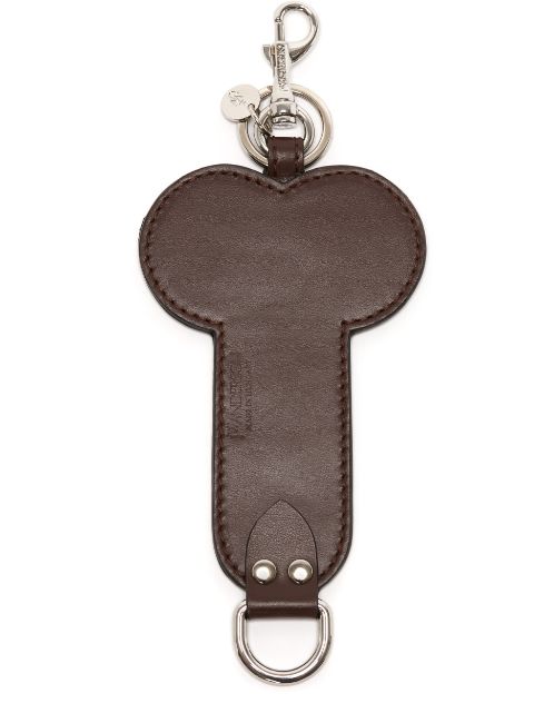 JW Anderson logo-debossed leather keyring 