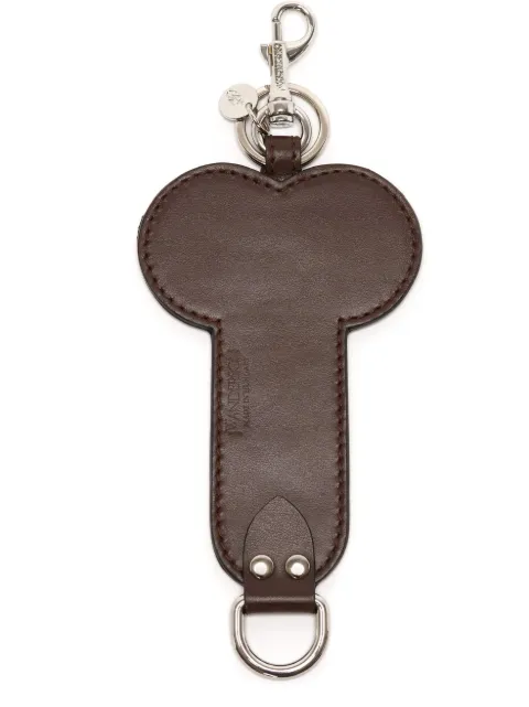 JW Anderson logo-debossed leather keyring 