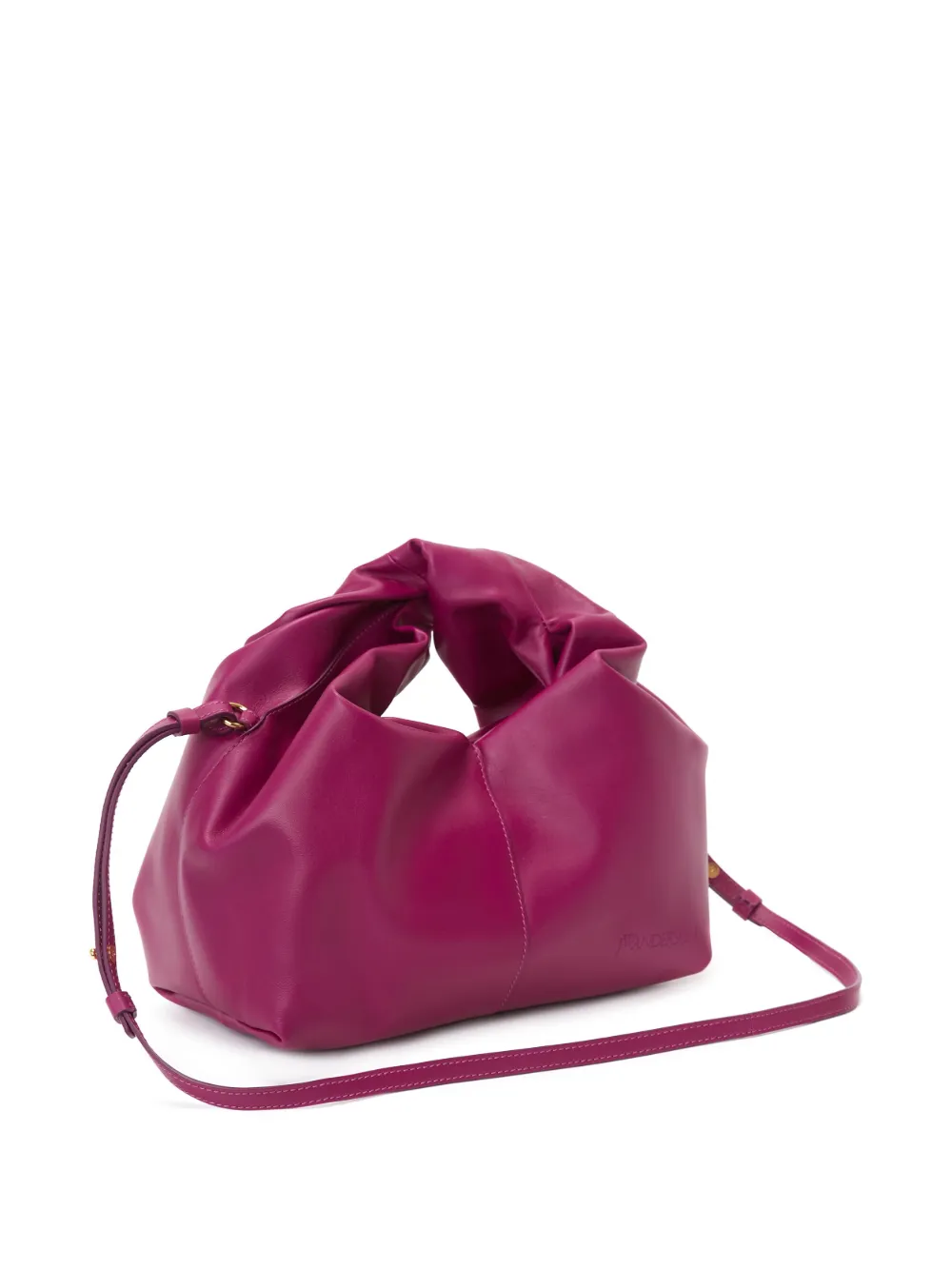 Jw Anderson Mini Twister Leather Crossbody Bag In Violett