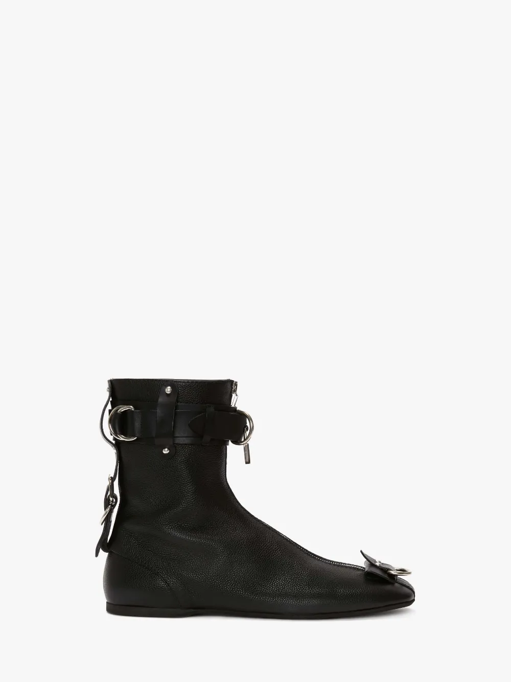 Jw Anderson Padlock Ankle Boots In Black
