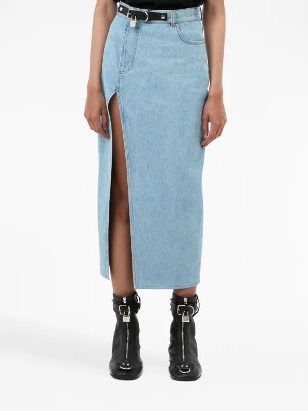 スカート JW ANDERSON Denim Skrit JW ANDERSON Embroidered denim mini skirt | NET-A-PORTER