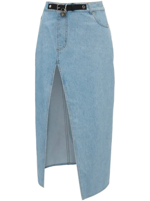 JW Anderson asymmetric denim midi skirt