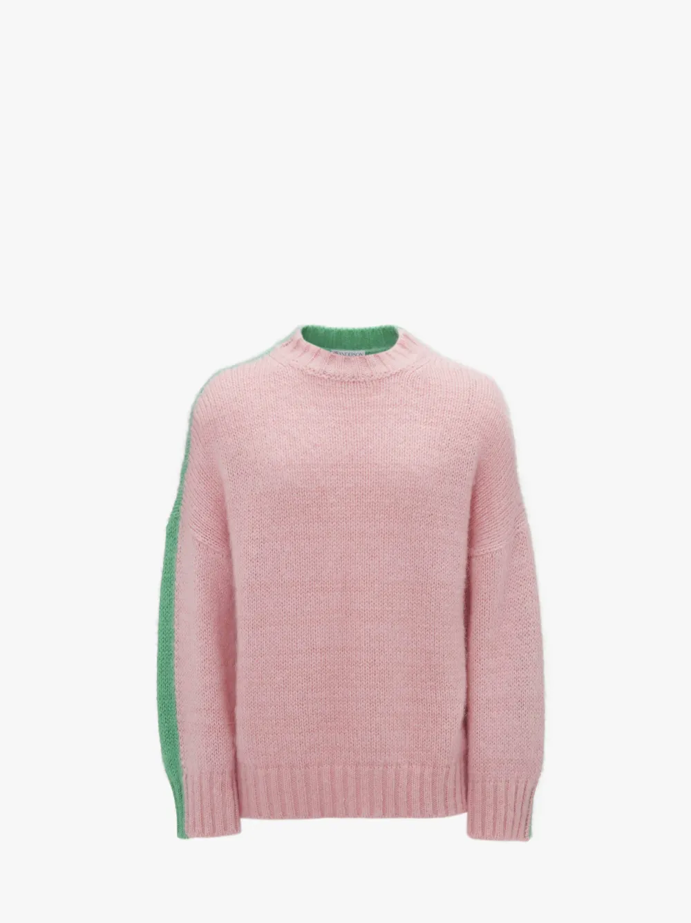 Jw Anderson Colour Block Crewneck Jumper In Pink
