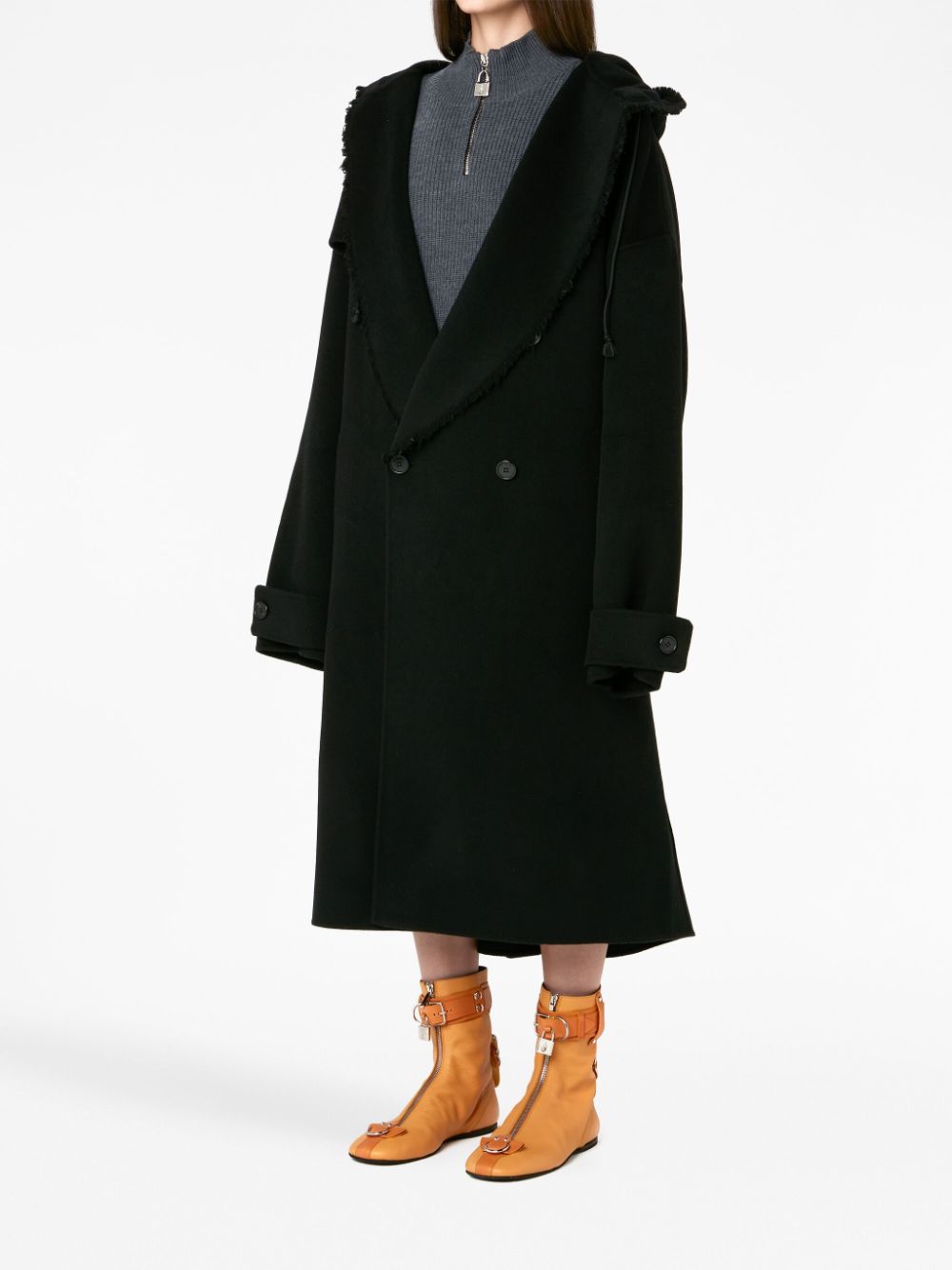 JW Anderson double-breasted Hooded Trench Coat - Farfetch