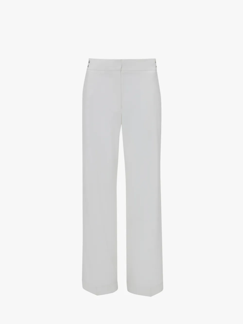 Jw Anderson Rivet-detailing Straight-leg Trousers In White