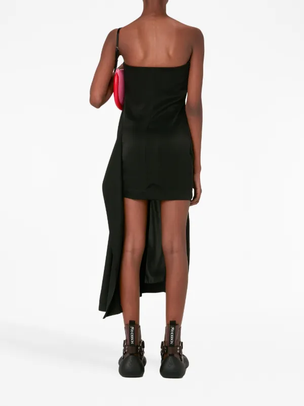 JW Anderson Deconstructed Strapless Minidress | Black | FARFETCH