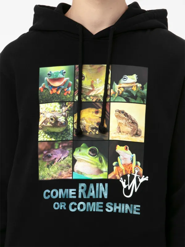JW Anderson Frog photograph-print Cotton Hoodie | Black | FARFETCH AZ