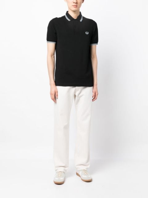 embroidered-logo polo shirt