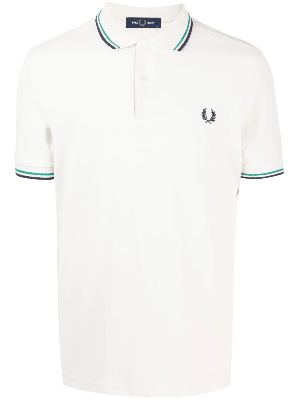 Fred Perry Embroidered-logo Polo Shirt In Neutrals