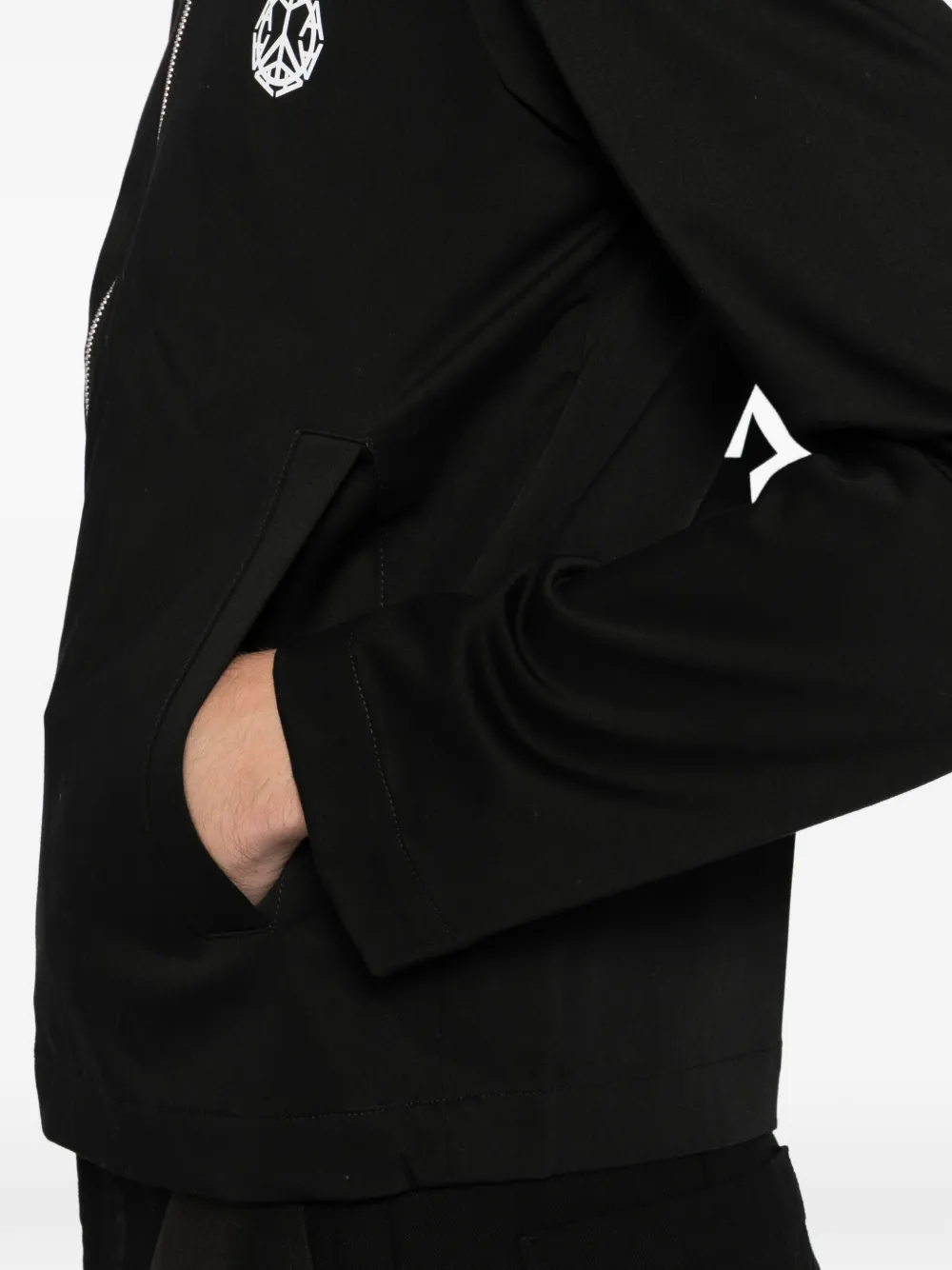 1017 ALYX 9SM Peace jack met rits en logoprint Zwart