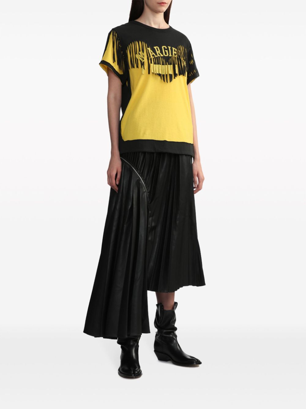 Maison Margiela Décortiqué fringed T-shirt - Black