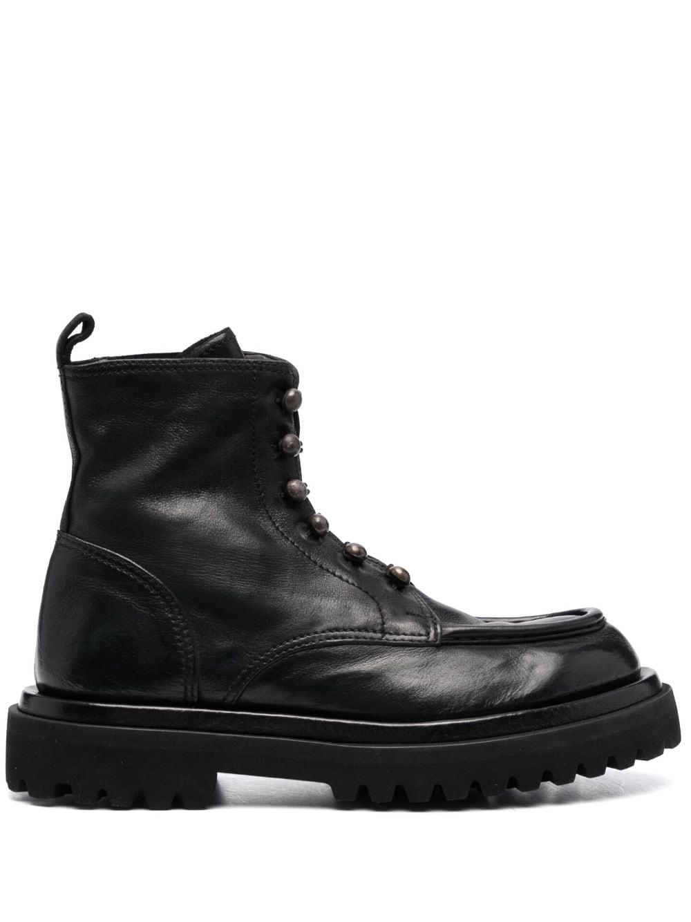 Officine Creative Wisal 103 Leather Ankle Boots In Black
