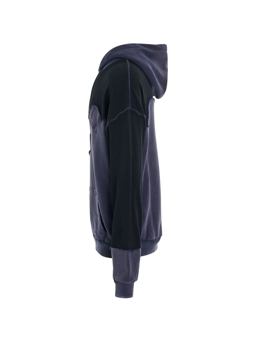 Maison Margiela Desconstruction hoodie met patchwork Blauw