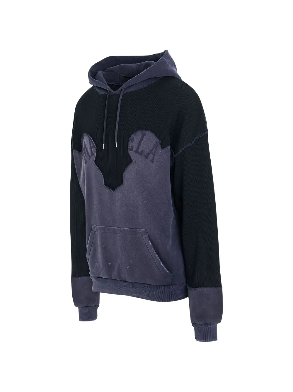 Maison Margiela Desconstruction hoodie met patchwork Blauw