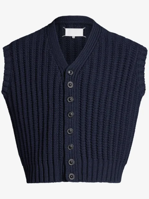 Maison Margiela ribbed-knit wool vest