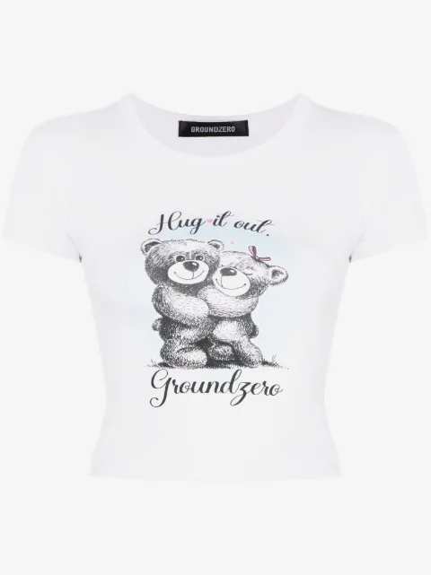 Ground Zero playera con eslogan estampado