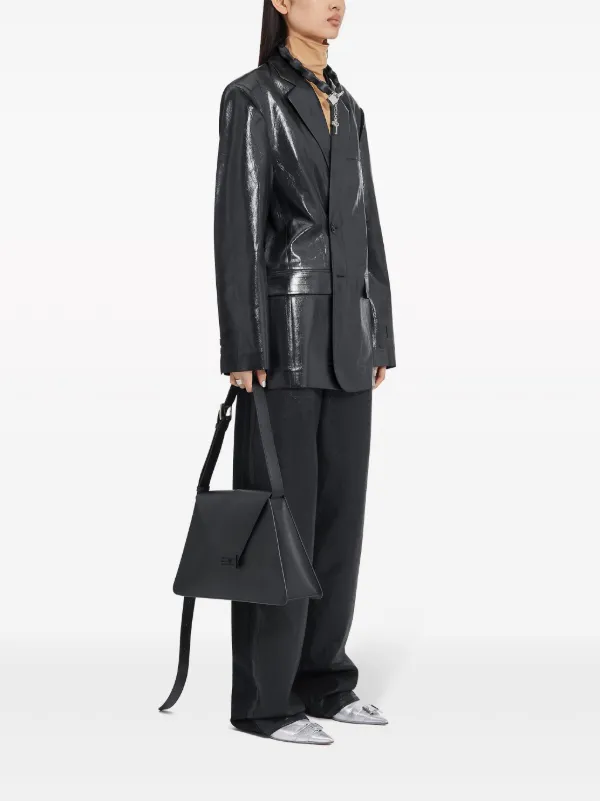 MM6 レザージャケット シングル MM6 Maison Margiela シングルジャケット | ブラック | FARFETCH JP