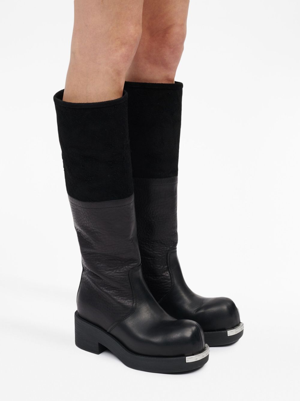 MM6 Maison Margiela Biker knee-high leather boots Women