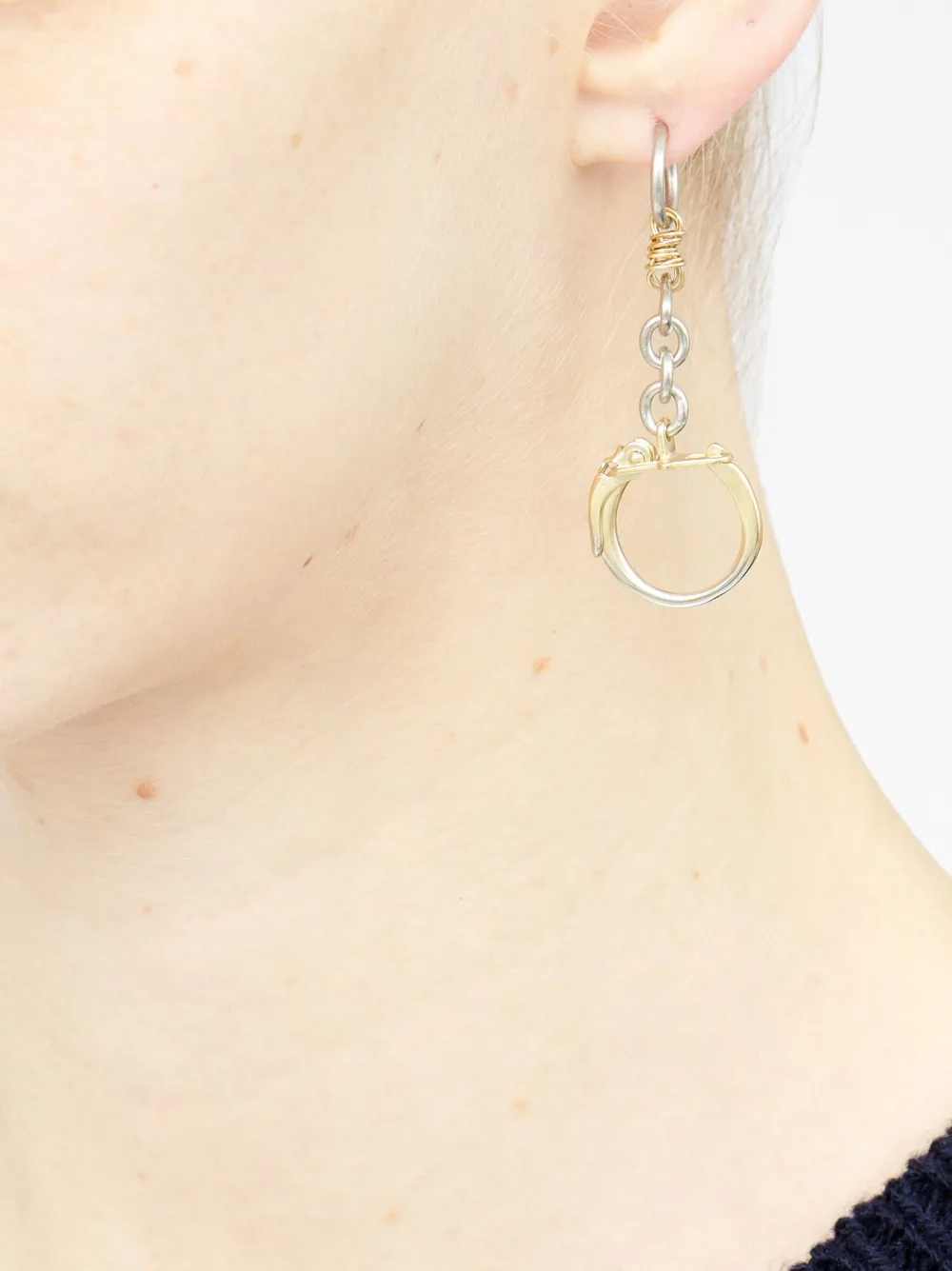 Maison Margiela hook-detail chain-link Earrings - Farfetch