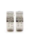 MM6 Maison Margiela Numeric engraved hoop earrings - Silver