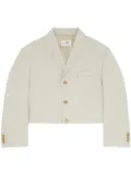 MM6 Maison Margiela single-breasted cropped blazer - Neutrals