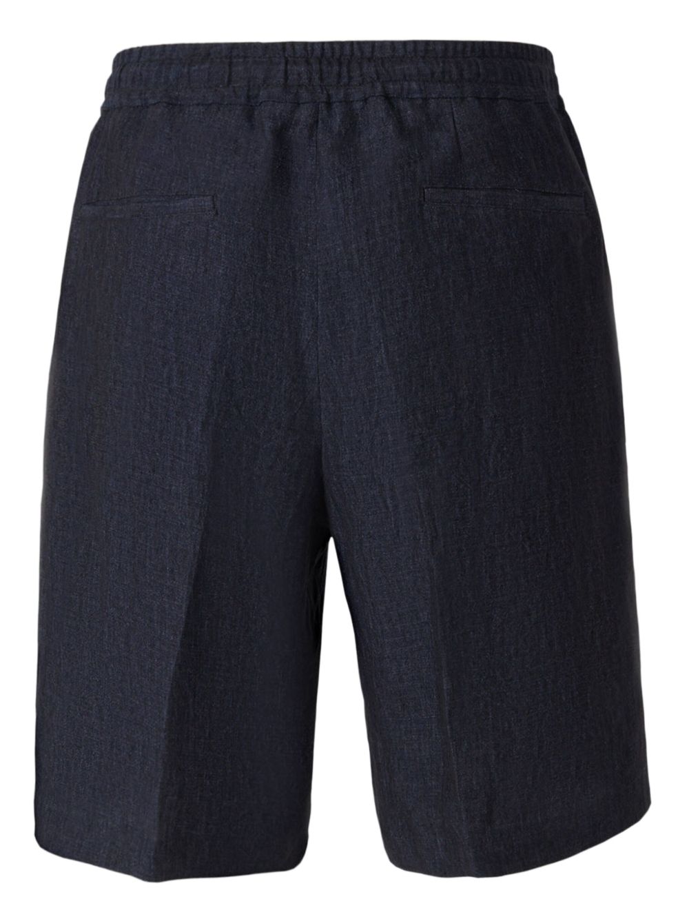 Lardini drawstring pressed-crease bermuda shorts - Blauw