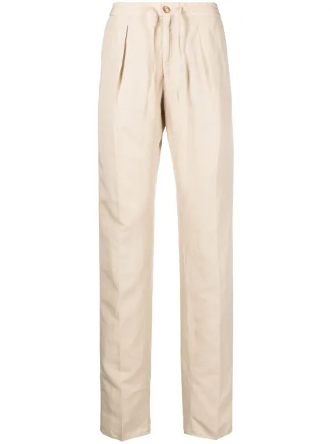 Incotex drawstring-fastening waist trousers