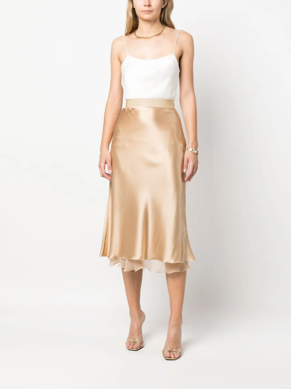 Ermanno Scervino High waist midi-rok - Beige