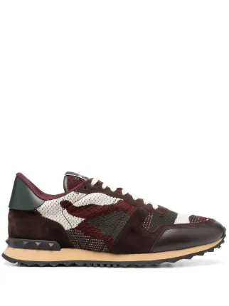 Valentino Garavani Camouflage Rockrunner low top Sneakers Red FARFETCH AM