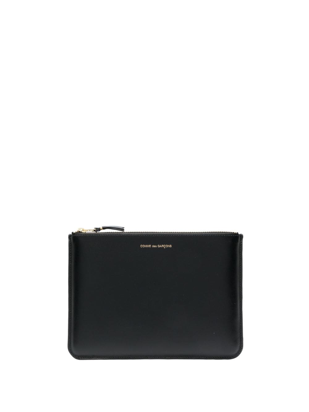 Comme Des Garçons Logo-print Leather Wallet In Black