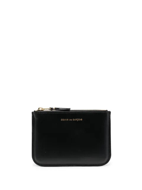 Comme Des Garçons Wallet logo-lettering zip leather wallet