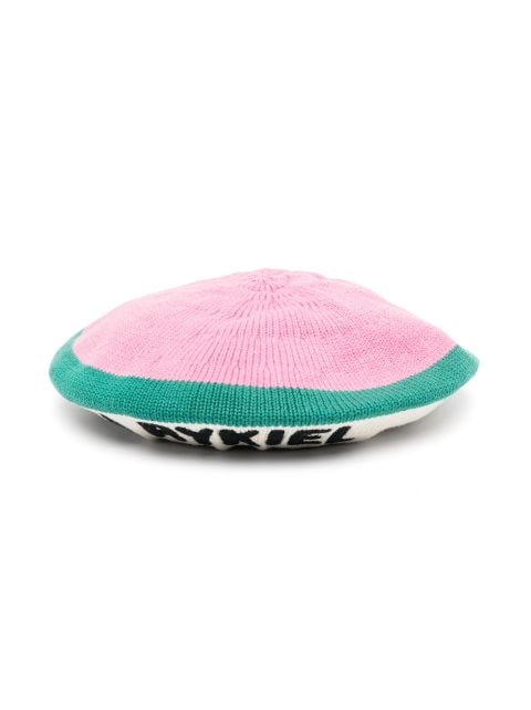 SONIA RYKIEL ENFANT embroidered-logo knit beret
