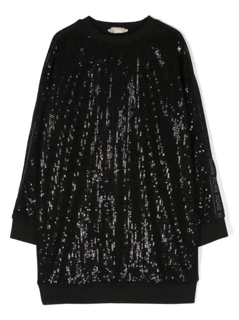 Michael Kors Kids logo-embellished side-panels sequin dress
