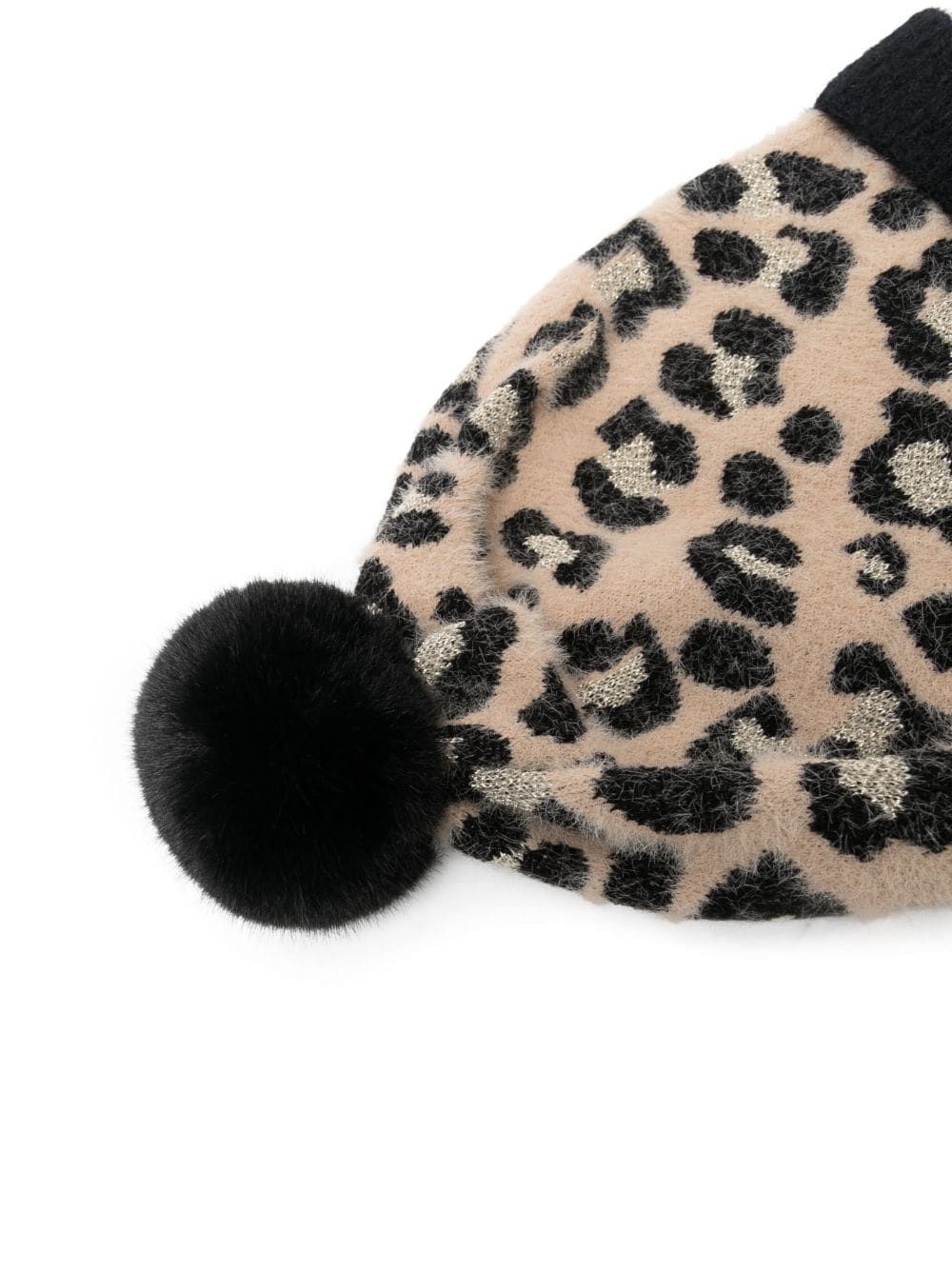 Image 2 of Michael Kors Kids leopard-print knit beanie
