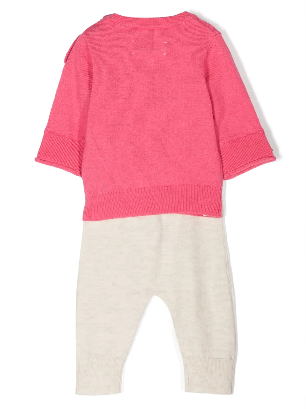 Zadig & Voltaire Kids Amour-print knitted trouser set | Trouser Sets | Image 2