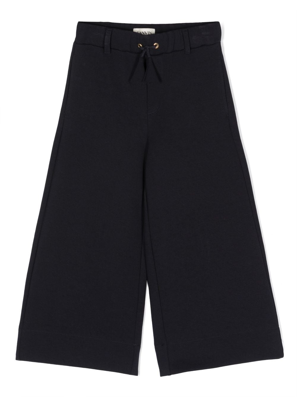 Image 1 of Lanvin Enfant logo-embroidered flared trousers