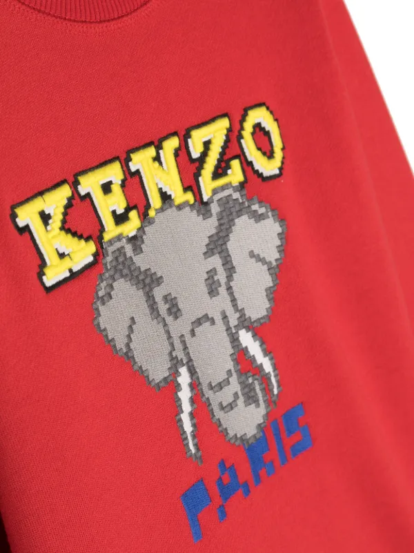 ☆KENZO Kids☆Shape Logoスウェットシャツ Kenzo Kids ロゴ スウェットシャツ | レッド | FARFETCH JP