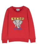 Kenzo Kids logo-embroidered crew-neck sweatshirt
