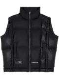 MM6 Maison Margiela x Chen Peng numbers-logo padded gilet - Black