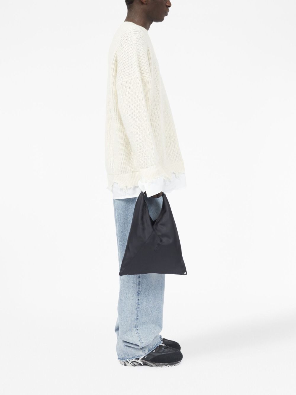 Shop Mm6 Maison Margiela Small Classic Japanese Tote Bag In Black