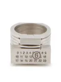 MM6 Maison Margiela Tubing logo-engraved ring - Silver