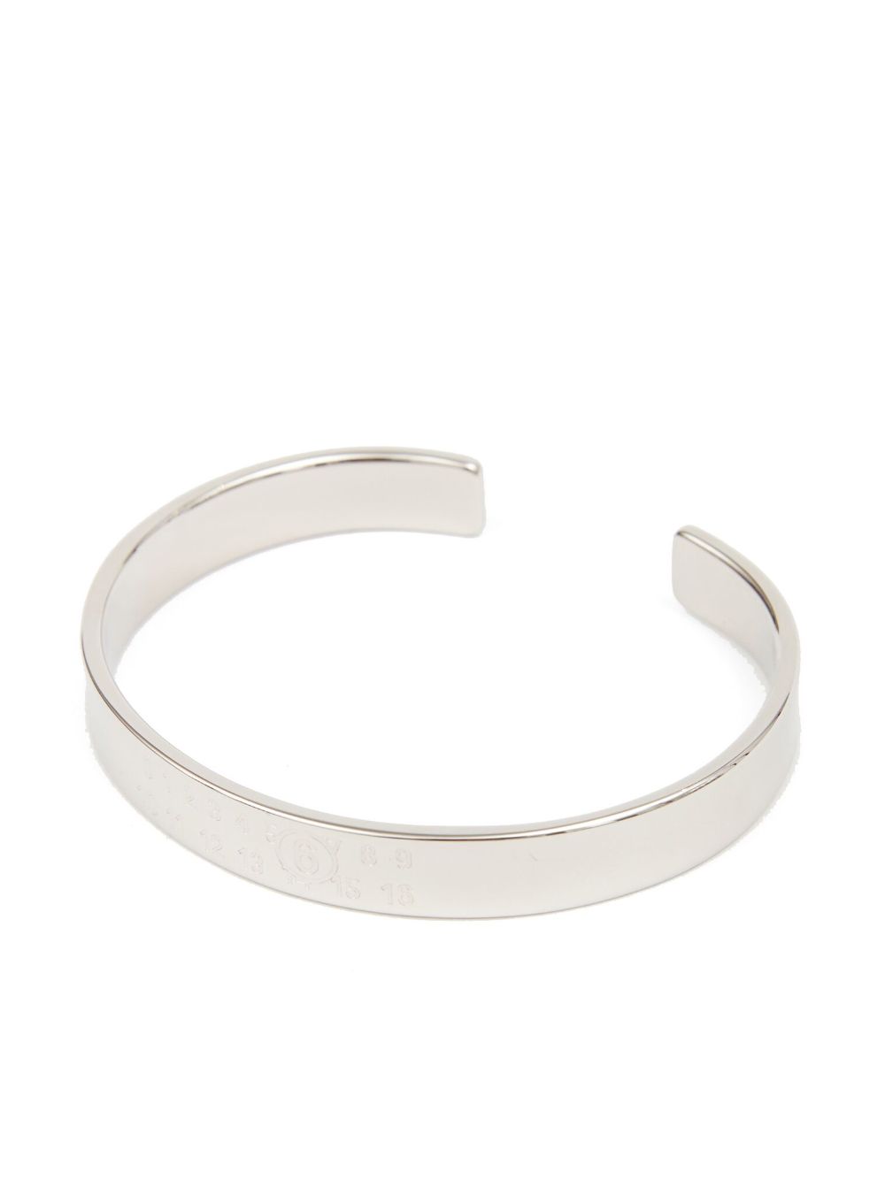 MM6 Maison Margiela Armband met gegraveerd logo - Zilver