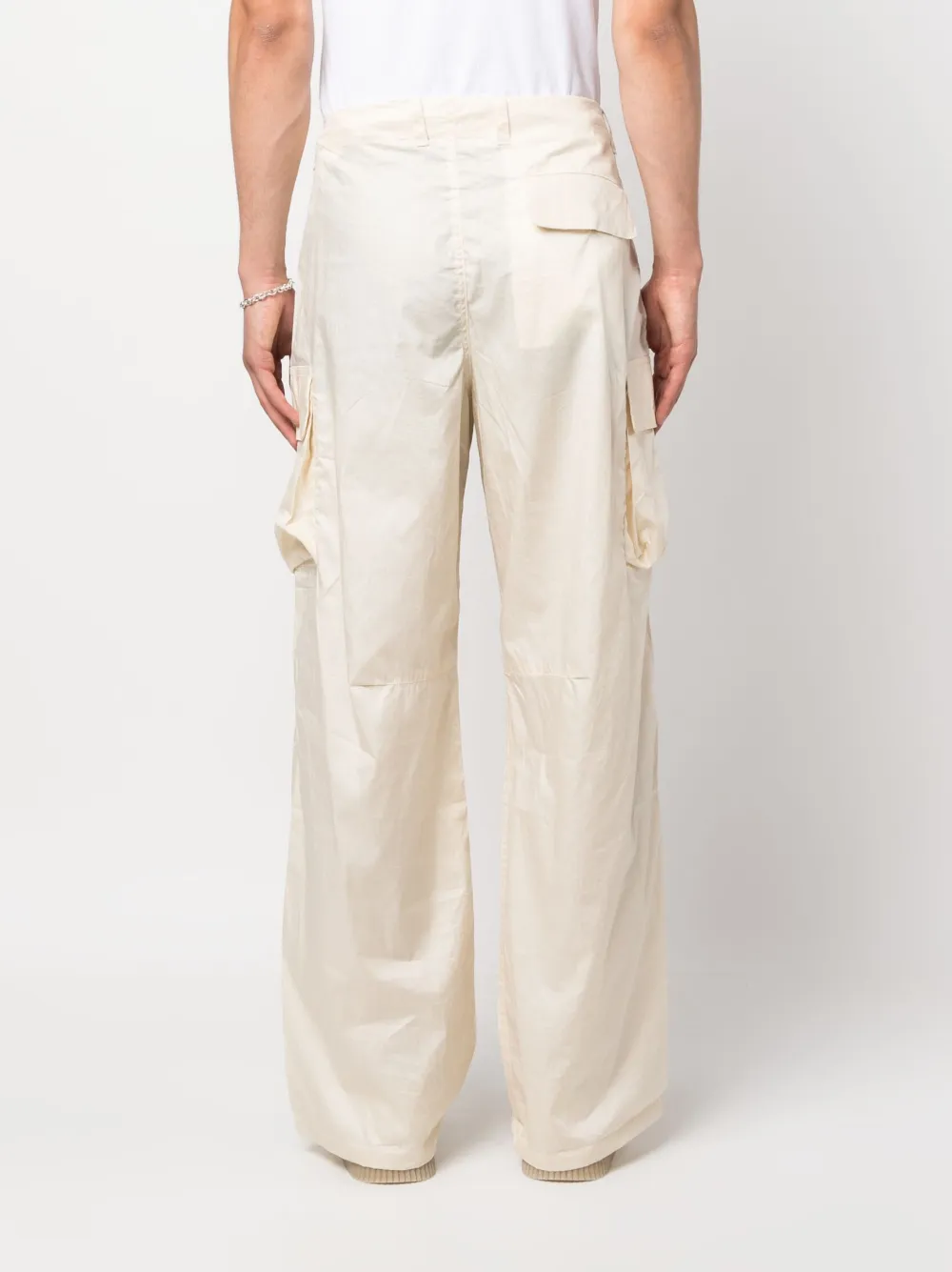 Shop Our Legacy Wide-leg Cargo Trousers In Neutrals