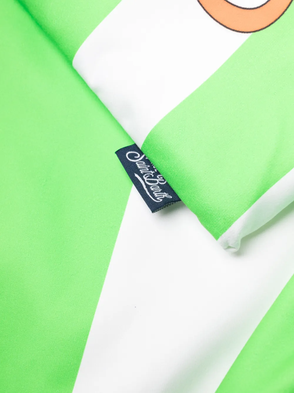 MC2 Saint Barth Kids Handdoek met logoprint - Groen